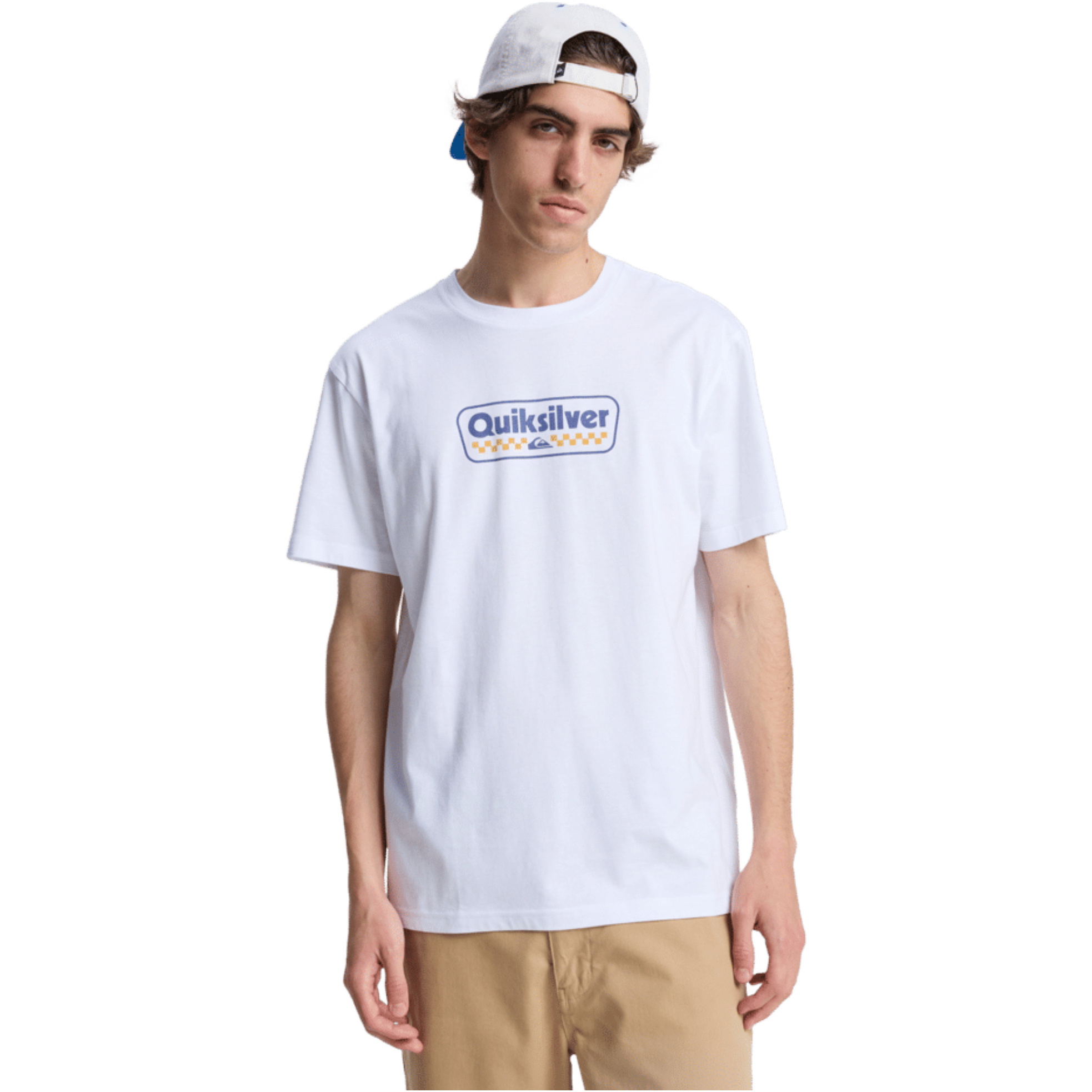 2026 Quiksilver Mens EV Starting Grid Short Sleeve Tee EQYZT08288 - White